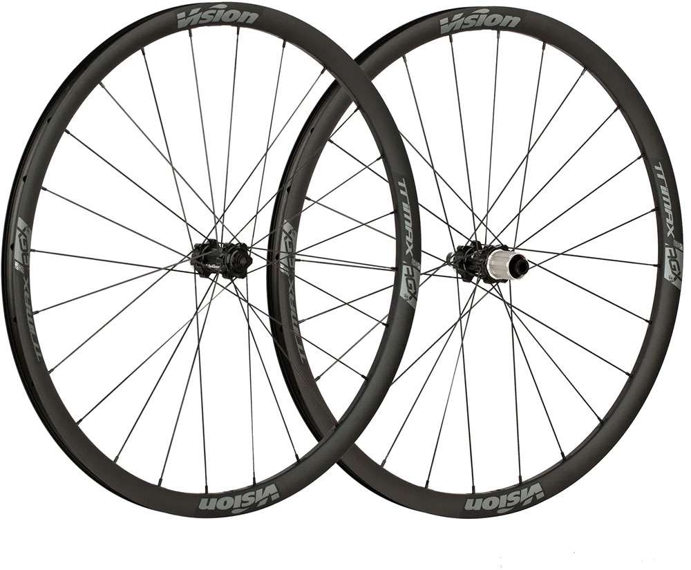 Paire de roues Vision trimax aero gravel i23 disque pneu tlr