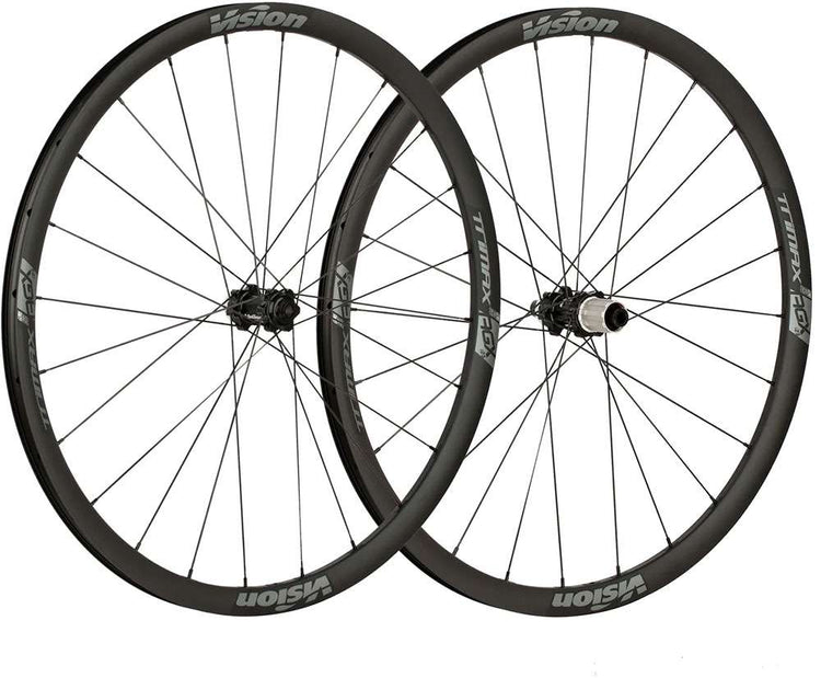 Paire de roues Vision trimax aero gravel i23 disque pneu tlr