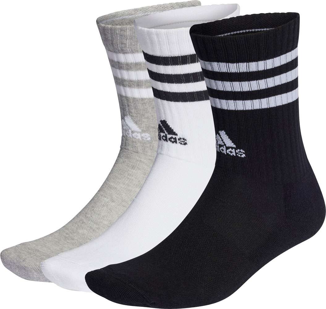 Adidas 3-stripes Cushioned Crew - chaussettes (pack de 3)