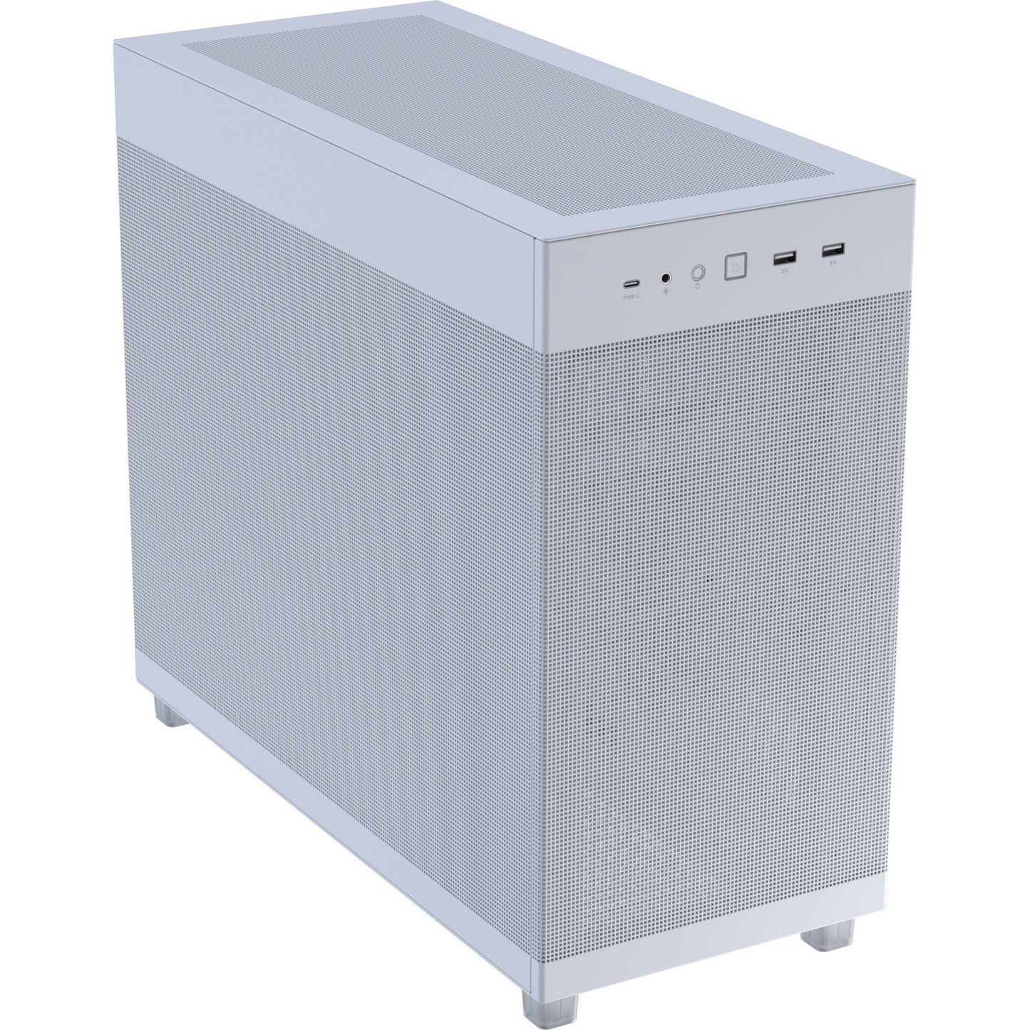 Asus Prime Ap303 - Boîtier tour midi à panneau maillé (blanc | 2x USB-A | 1x USB-C)