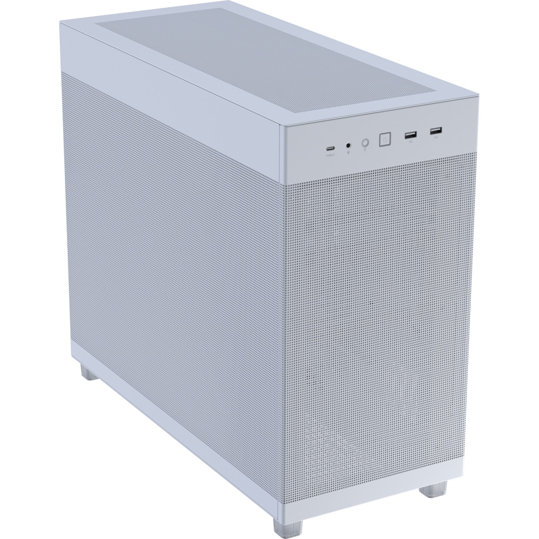 Asus Prime Ap303 - Boîtier tour midi à panneau maillé (blanc | 2x USB-A | 1x USB-C)