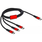Câble de charge USB Dellock 3-en-1 USB-C à Lightning + Mic - afbeelding 1