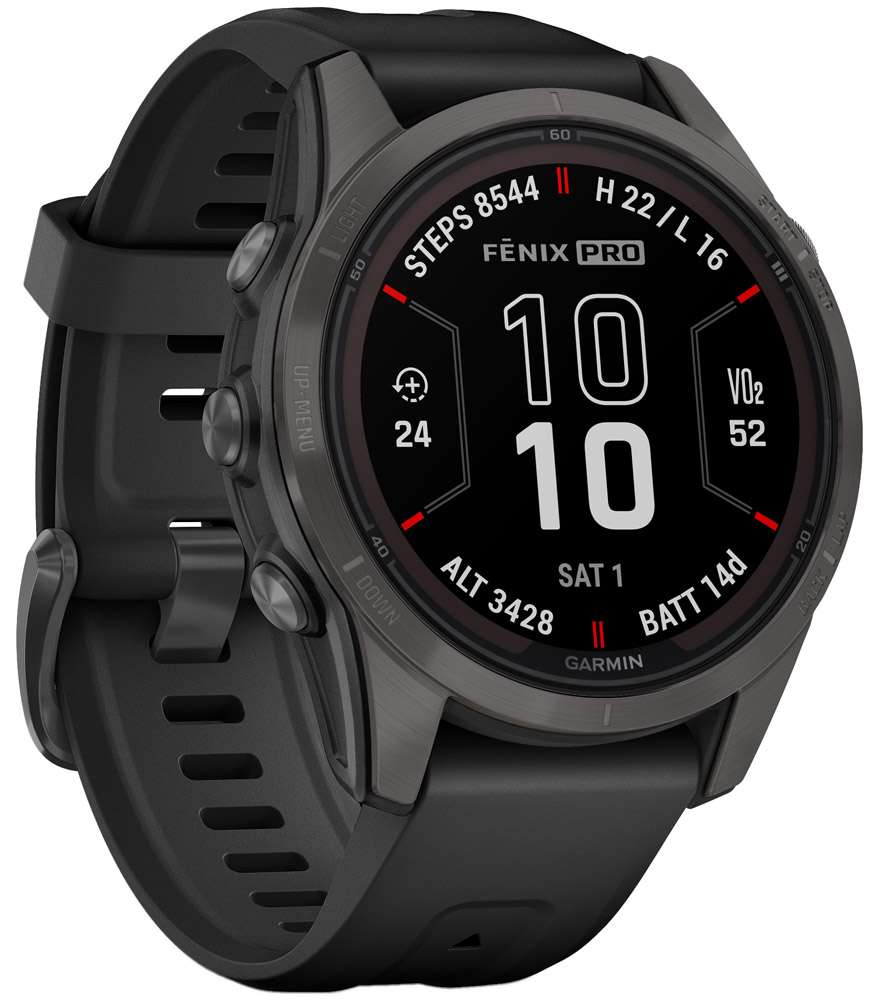 Garmin fenix® 7s pro - édition saphir solaire 42 mm - montre intelligente multisport GPS