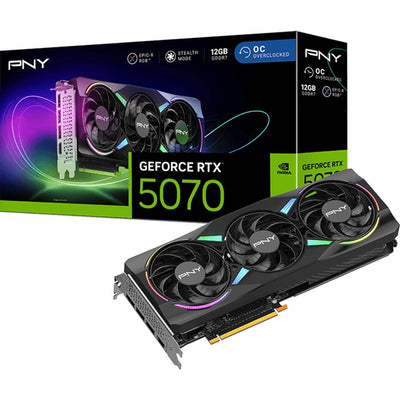 Carte graphique Pny Geforce RTX 5070 Arbb OC (DLSS 4, 3x Display Port, 1x HDMI 2.1)