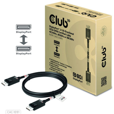 Club 3D DisplayPort 2.1 Bidirectional VESA DP80 Certified