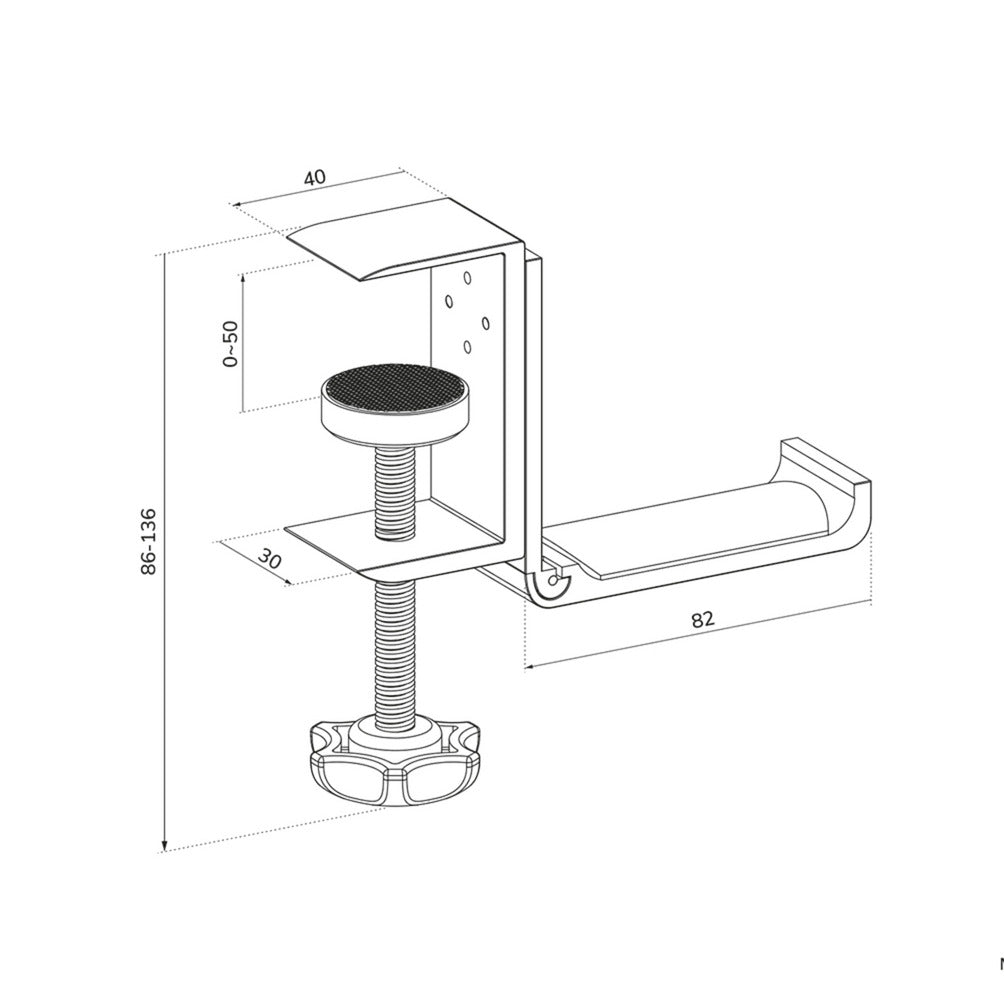 Neomounts ads11-171sl support de casque (argent)