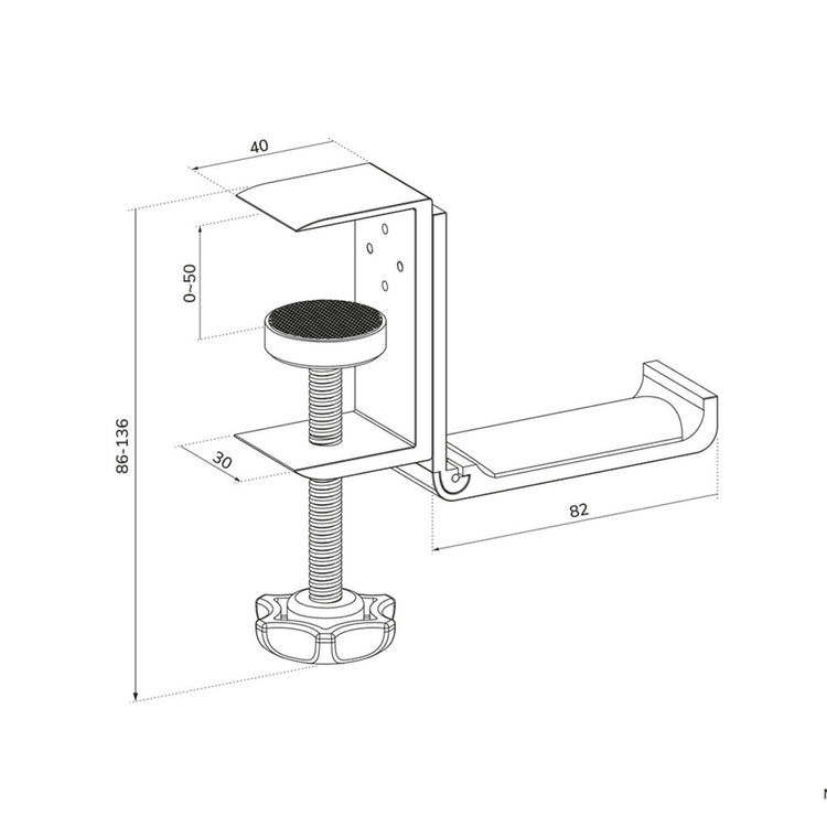 Neomounts ads11-171sl support de casque (argent)