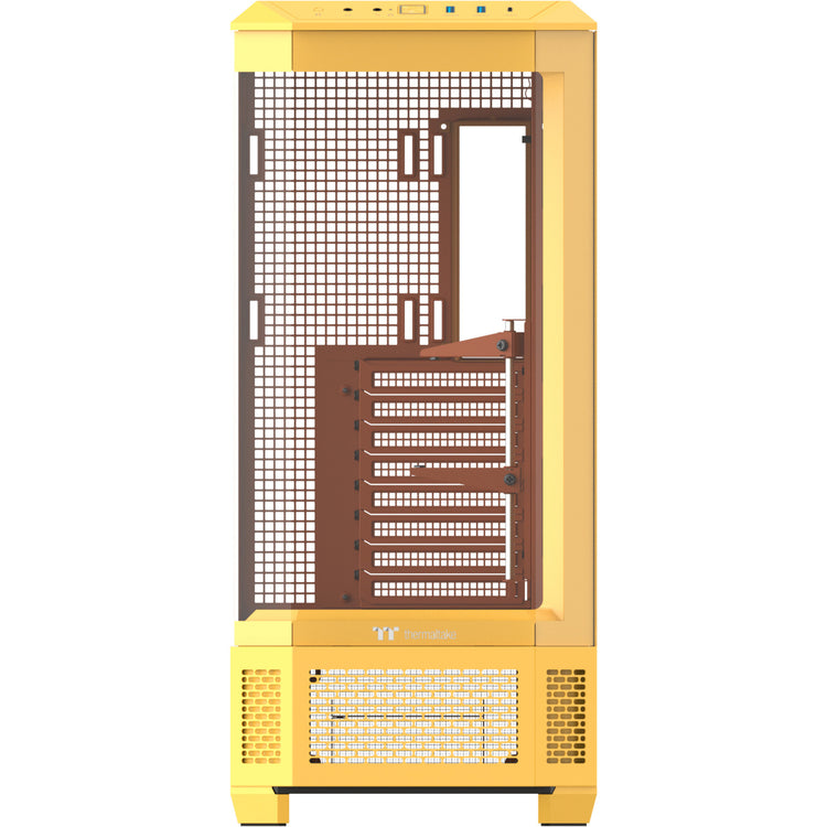 Boîtier grande tour Thermaltake view 600 tg caramel au beurre (jaune | 2x USB-A | 1x USB-C | verre trempé)