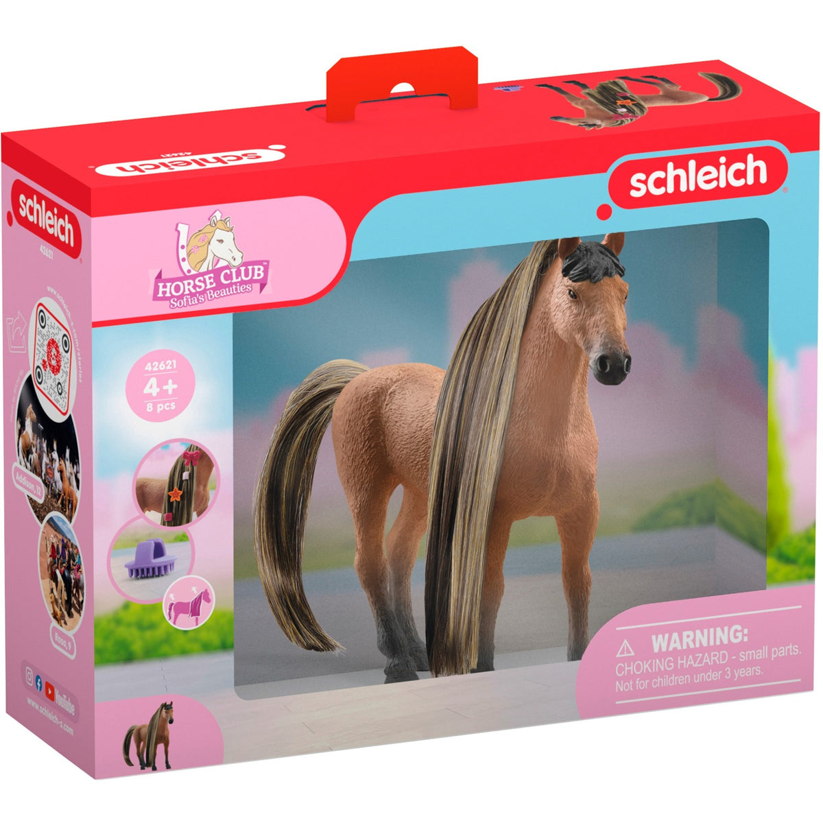 Schleich Horse Club - Figurine de jeu du cheval de beauté des beautés de Sofia Akhal-Teke-étalon (42621)