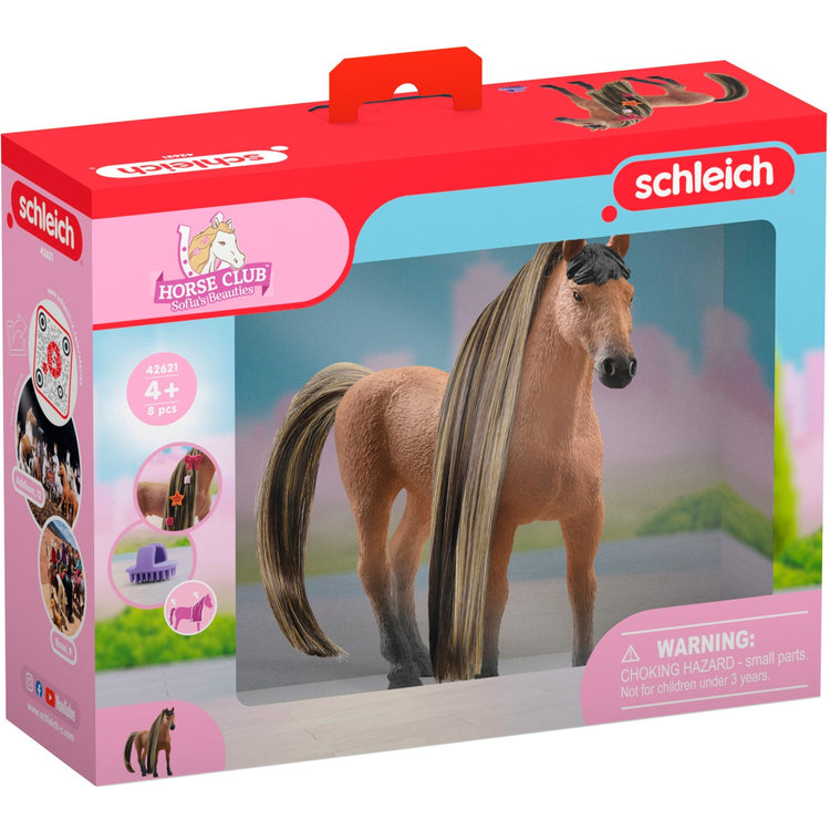 Schleich Horse Club - Figurine de jeu du cheval de beauté des beautés de Sofia Akhal-Teke-étalon (42621)
