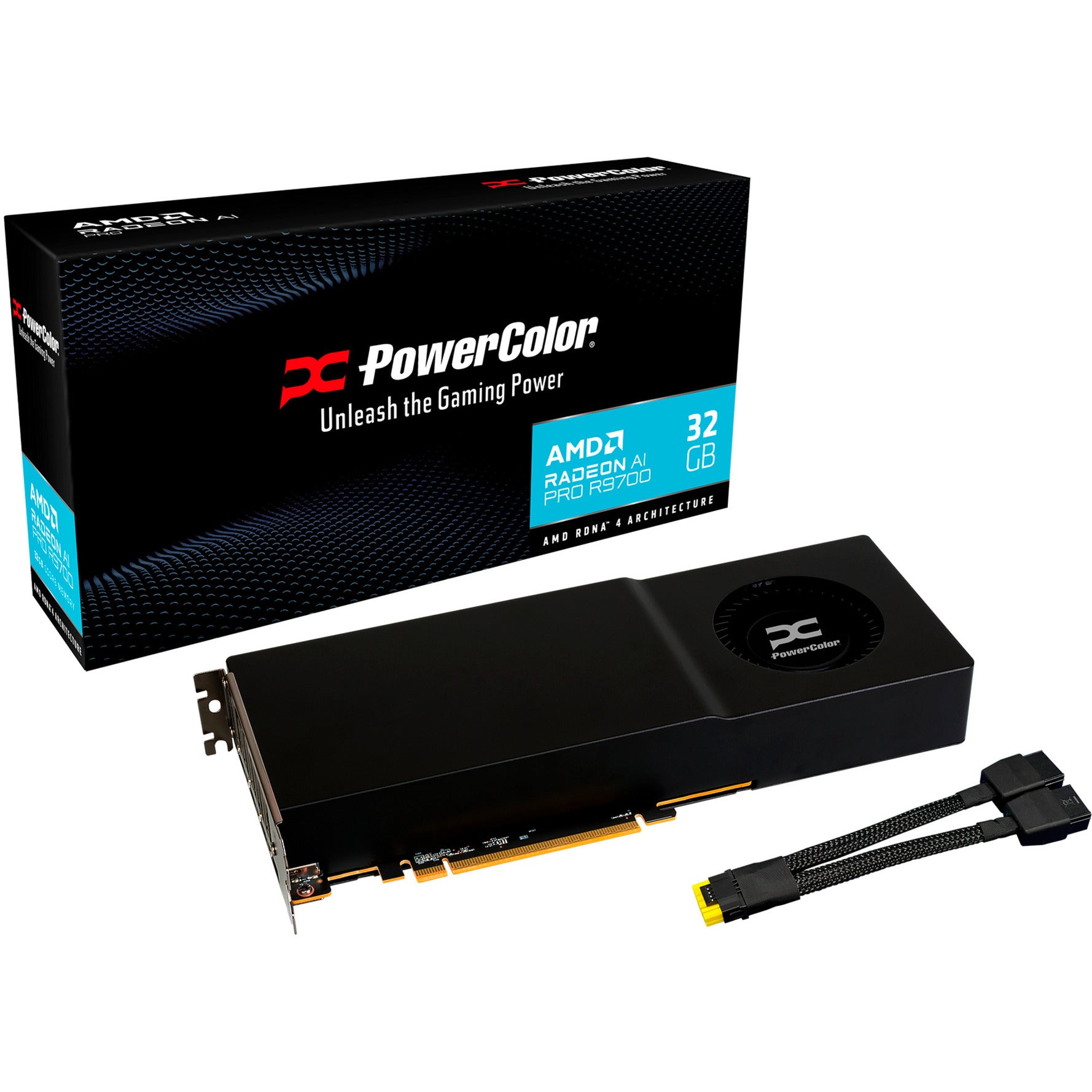 Carte graphique Powercolor Radeon AI Pro R9700 32 Go (noir, 4x port d'affichage)
