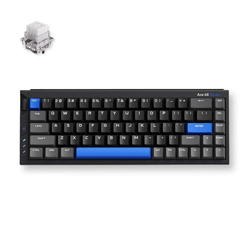 Clavier à effet Hall Esports entièrement en aluminium Mchose Ace 68 Turbo (noir, disposition américaine (QWERTY), Mount Tai GT HE, 65 %, 16K, RVB, échange à chaud, USB-C, capteur à effet Hall)
