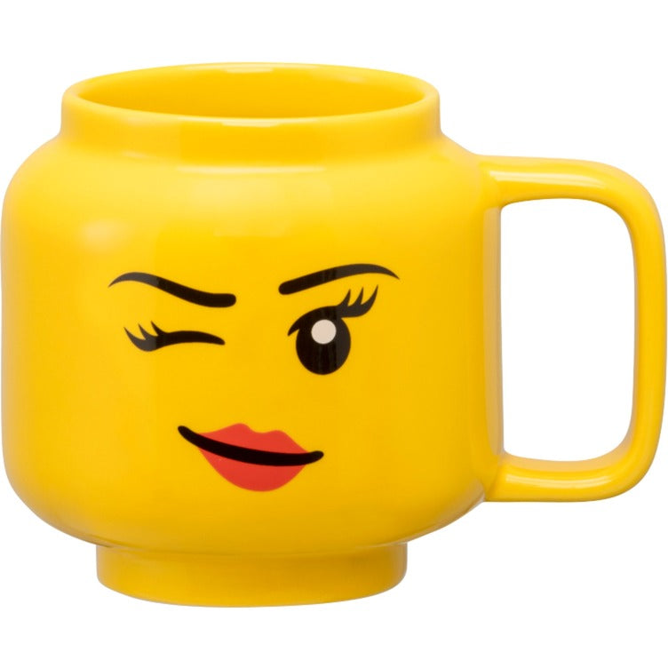 Room Copenhagen Tasse en céramique LEGO avec tête de fille qui fait un clin d'oeil, argile