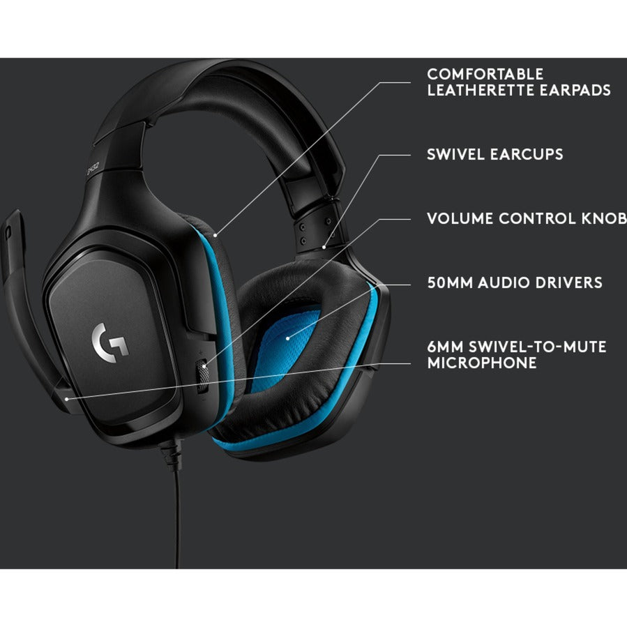 Logitech G432 7.1 surround Sound Sound Wired Gaming Headset