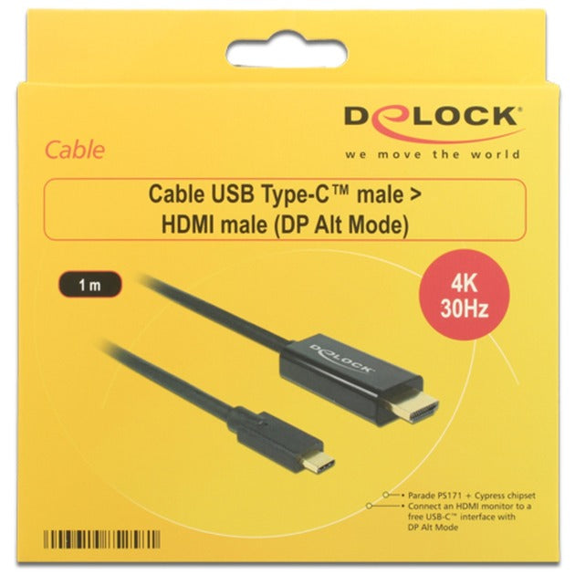 Dellock USB-C (mâle)> HDMI (mâle) (mode DP ALT)