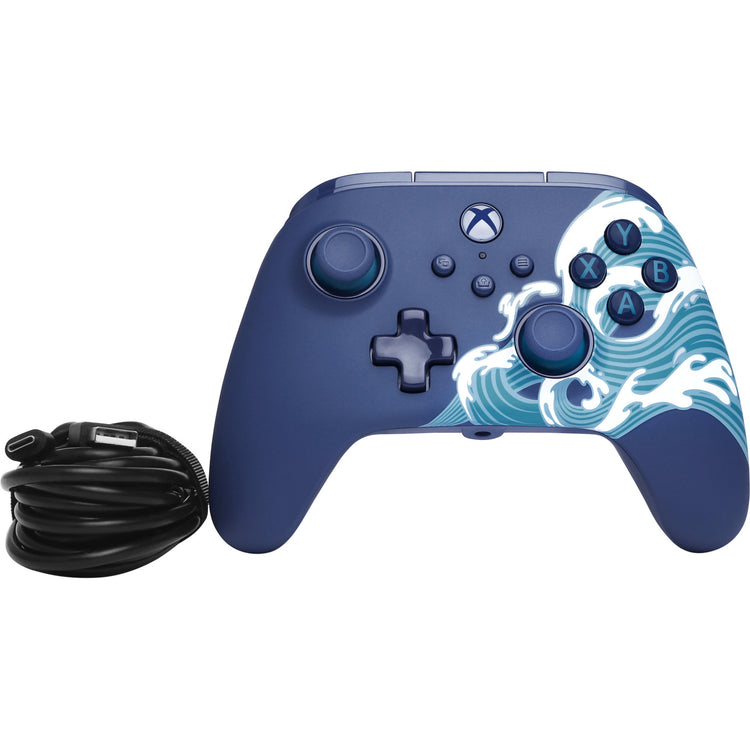 Manette Powera Advantage avec câble pour Xbox Series X|s - Water Wave (bleu azur, Xbox Series X|s, Xbox One, PC)
