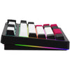 Lorgar kbp70tklw, clavier de jeu (noir, disposition américaine, logar toxique violet, tkl, rvb, échangeable à chaud, pbt double-shot, bluetooth 2.4ghz usb)