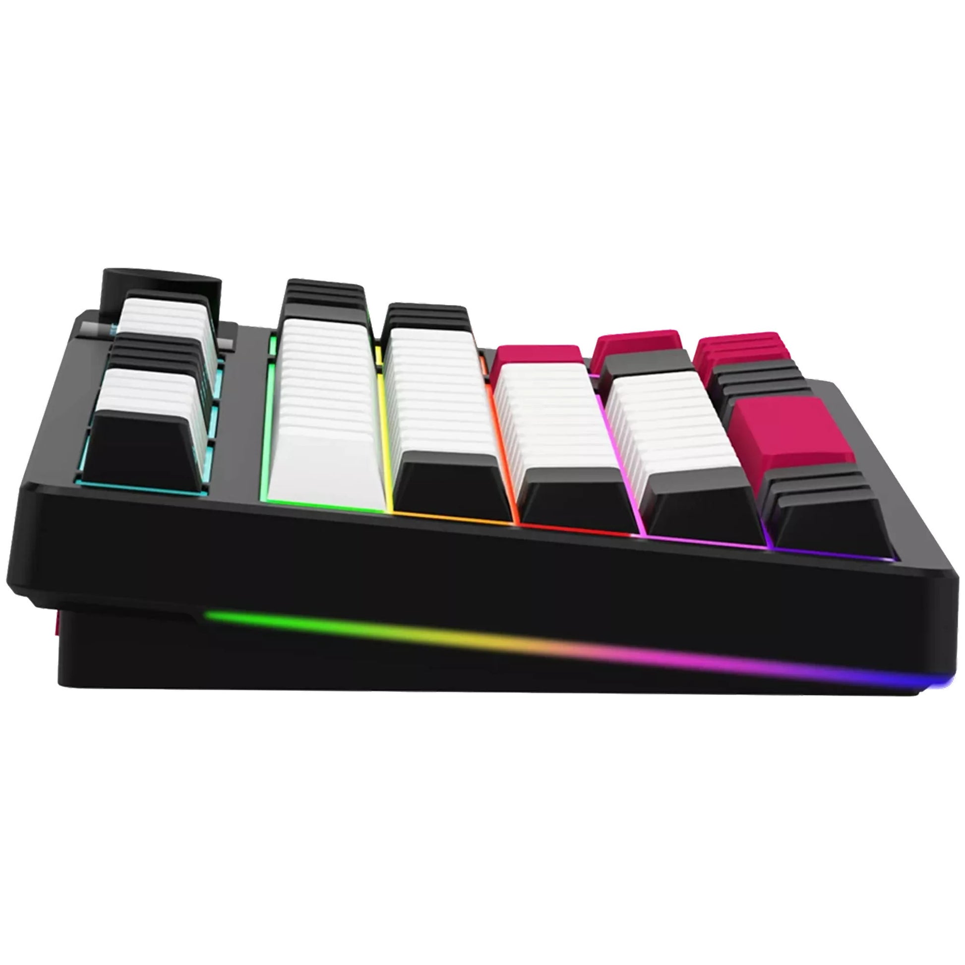 Lorgar kbp70tklw, clavier de jeu (noir, disposition américaine, logar toxique violet, tkl, rvb, échangeable à chaud, pbt double-shot, bluetooth 2.4ghz usb)