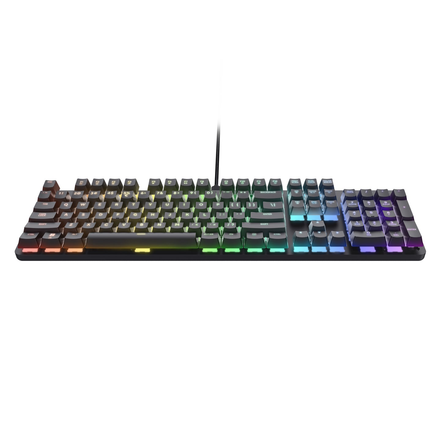 Trust GXT 871 Zora Clavier de jeu mécanique, clavier de jeu (noir, disposition américaine, rouge Huano)