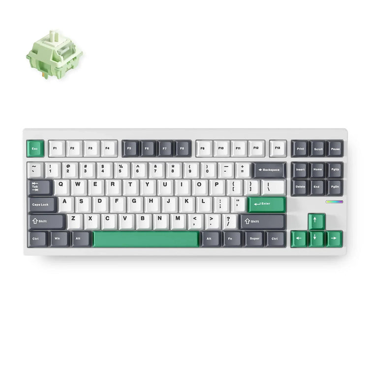 Mchose gx87 lite alu cust. mécanique. qmk via, clavier de jeu (disposition américaine)