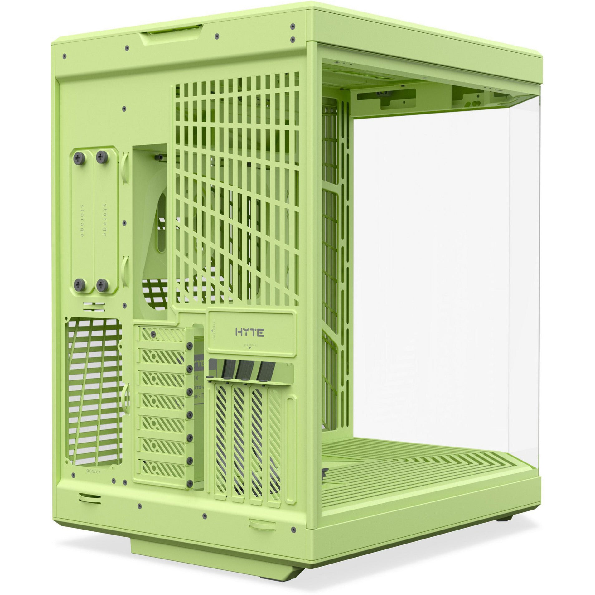 Boîtier tour midi Hyte y70 (vert clair | 2x USB-A | 1x USB-C | verre trempé)