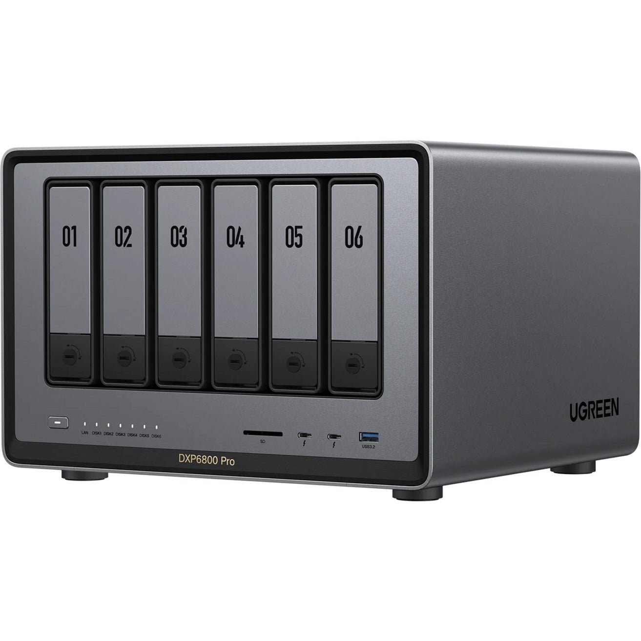 Ugreen nasync dxp6800 pro (gris, 2x 10 go, HDMI, Thunderbolt 4 (40 go s))