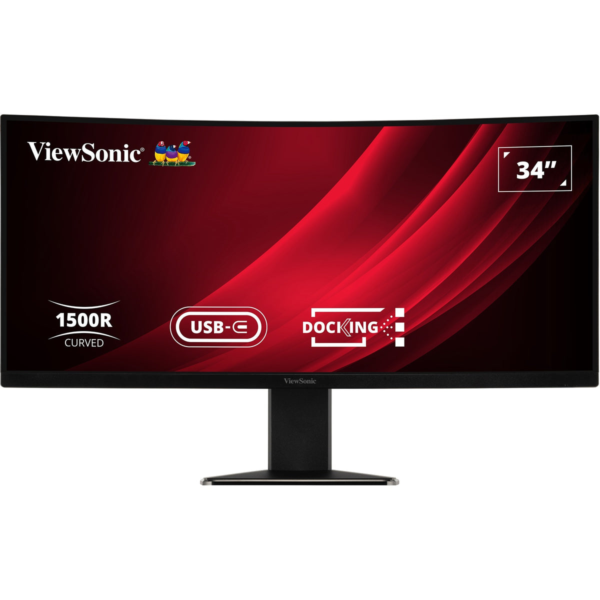 Moniteur d'accueil incurvé Viewsonic UwQHD avec commutateur KVM VG3419C 34 ultra-large (noir (mat), 1x HDMI, 1x port d'affichage, USB-A, USB-B, USB-C, LAN, audio)