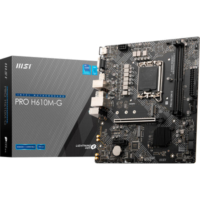 Carte mère MSI Pro H610M-G Socket 1700 (GB-LAN, Son, µATX)