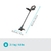 Gardena tondeuse easytrim 2518v p4a ensemble