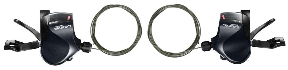 Jeu de leviers de vitesses à barre plate Shimano Sora SL-R3030 3x9 vitesses