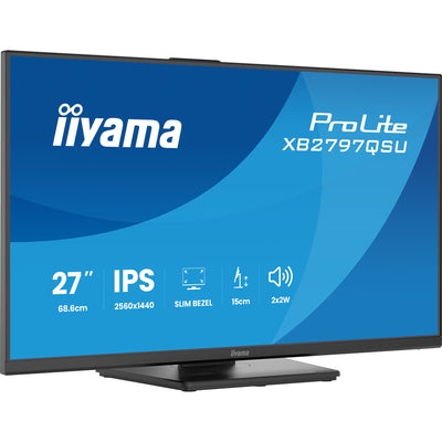 Moniteur Iiyama prolite xb2797qsu-b1 27 (noir (mat), HDMI, port d'affichage, USB, audio)
