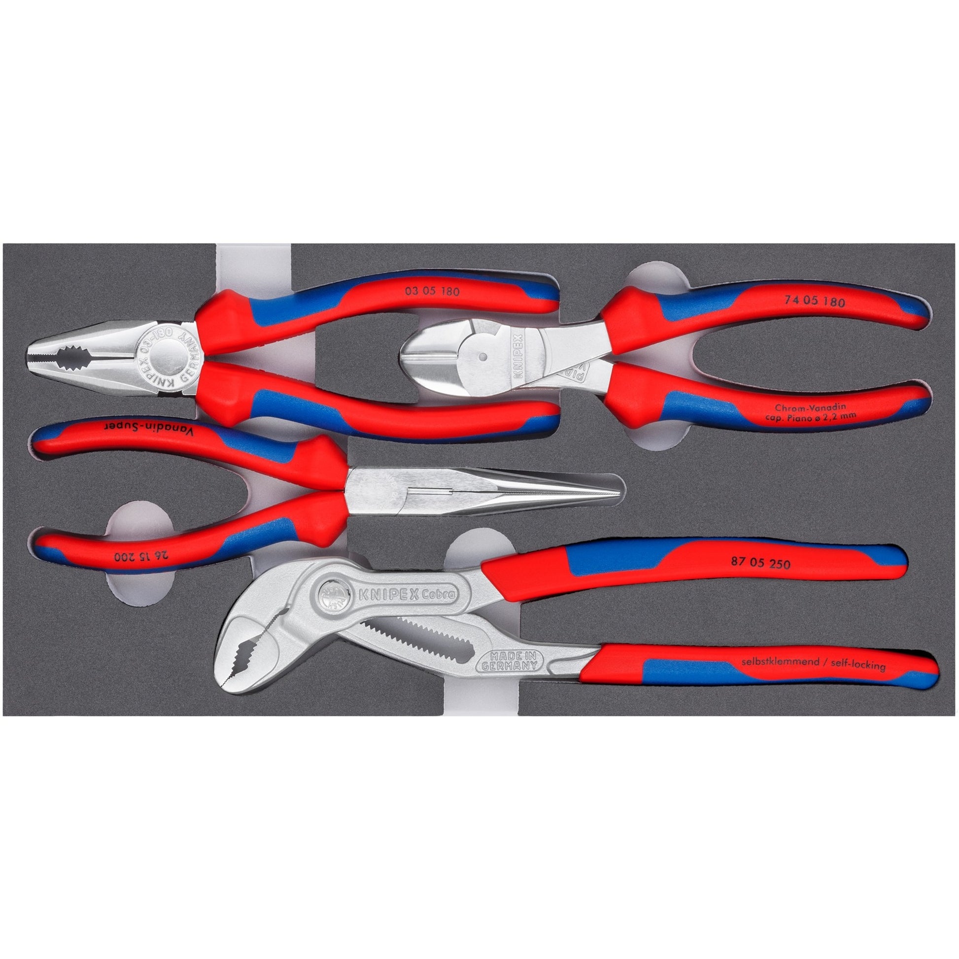 Knipex seases-set Basic Chrom 00 20 01 V17