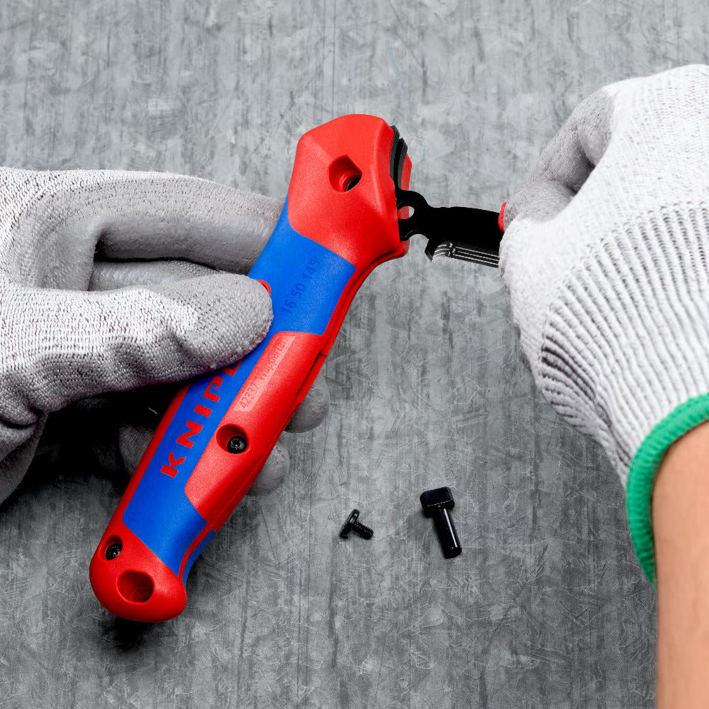 Couteau de démontage Knipex avec patin coulissant - 16 50 145 sb