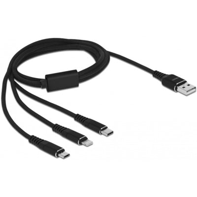 Dellock USB Charge Câble 3 en 1 pour Lightning, Micro USB
