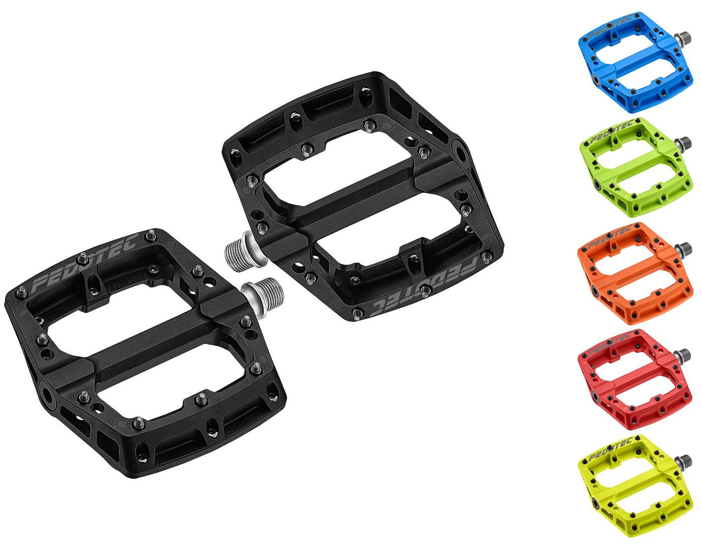 Pédales à plate-forme plate en nylon Pedotec Thunder 180
