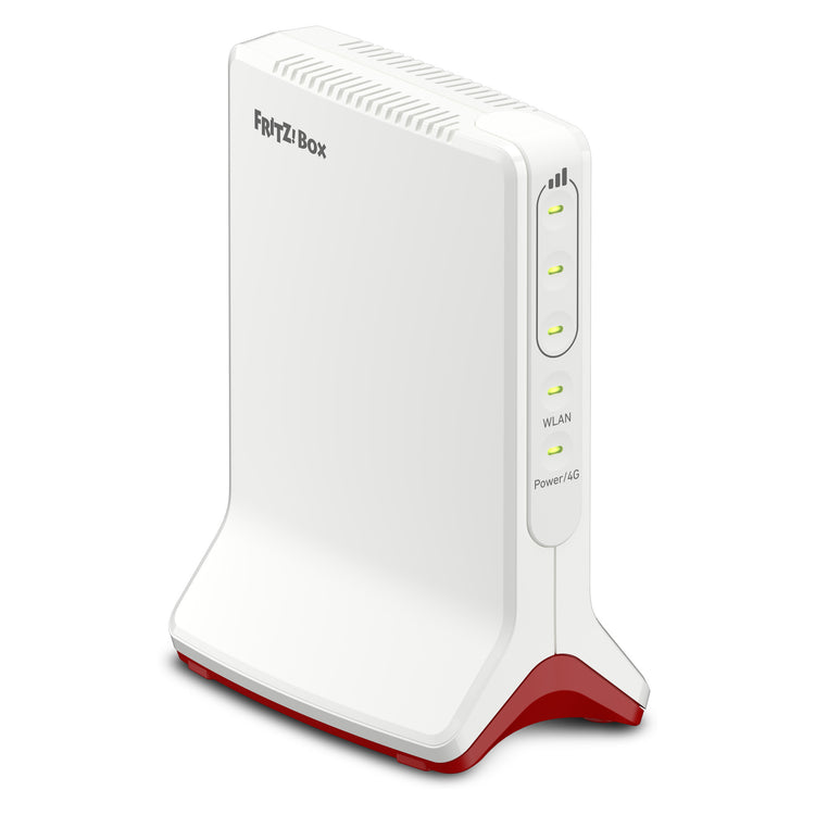 Fritz! box 6825 4g edition international routeur wlan lte (blanc rouge, wi-fi maillé, 4g 3g)