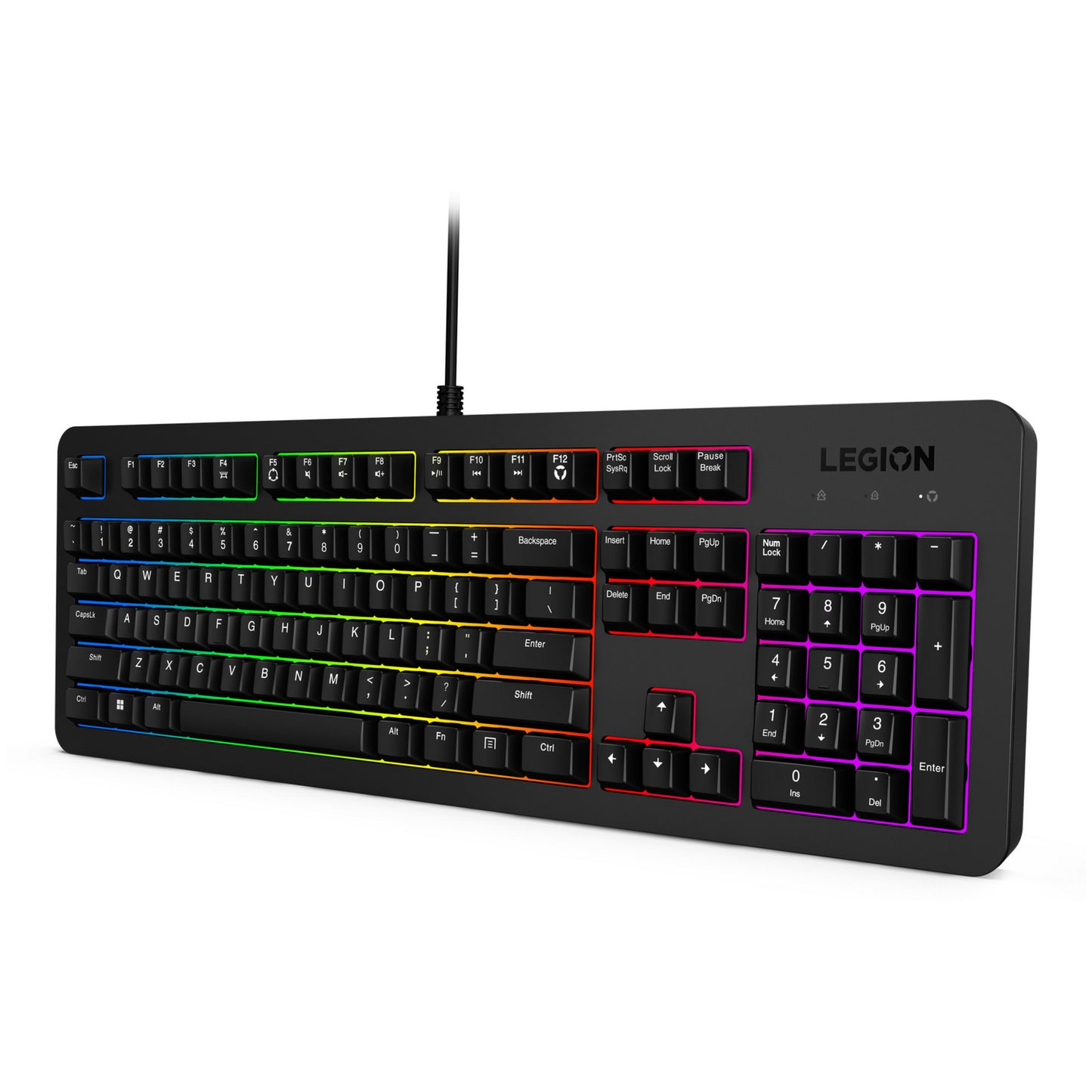 Clavier de jeu Lenovo legion k310 rgb (noir, disposition américaine (qwerty), membrane, 100%, commutateur à membrane, rgb, usb)