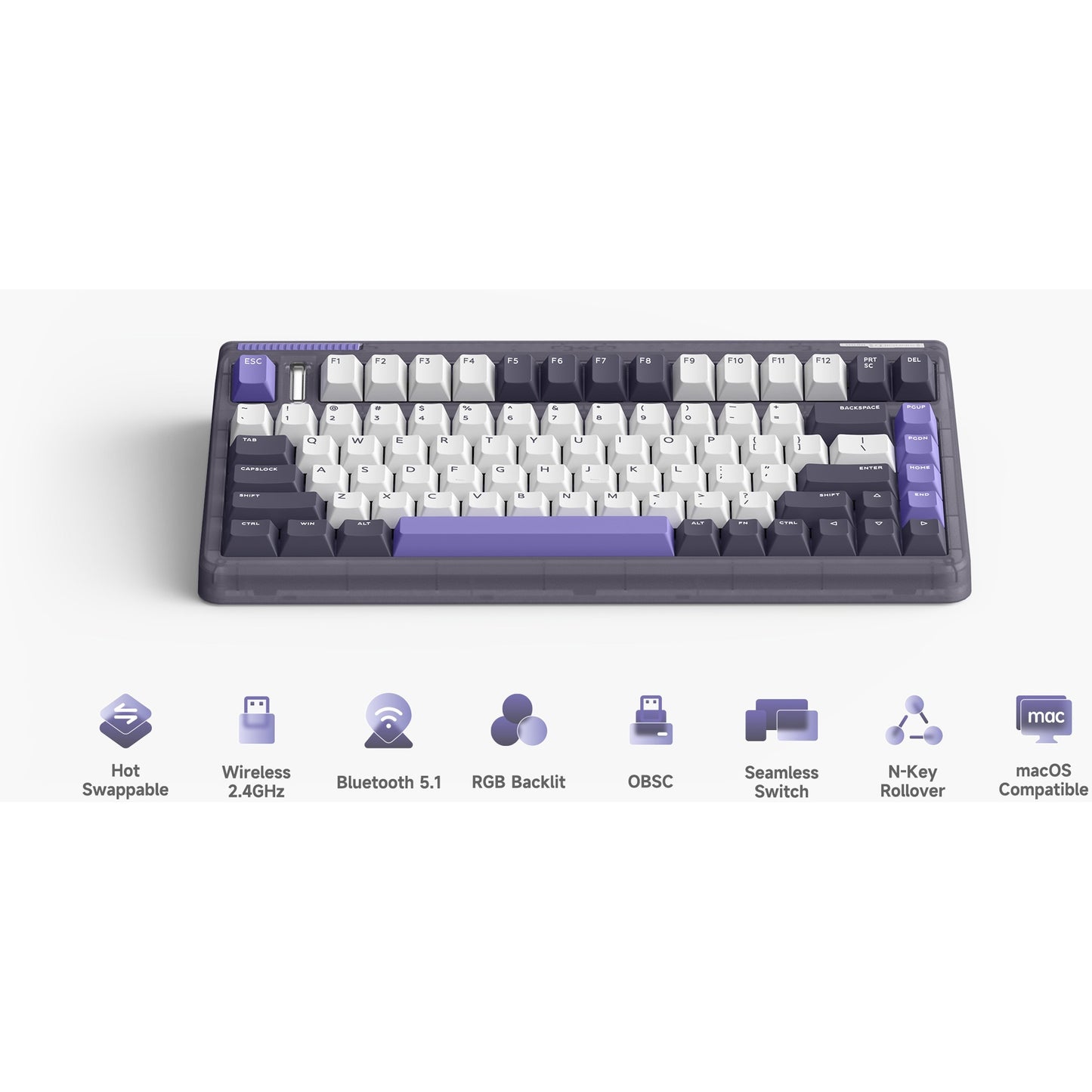 IQUnix OG80 Lavandin Wireless Mechanical Clavier