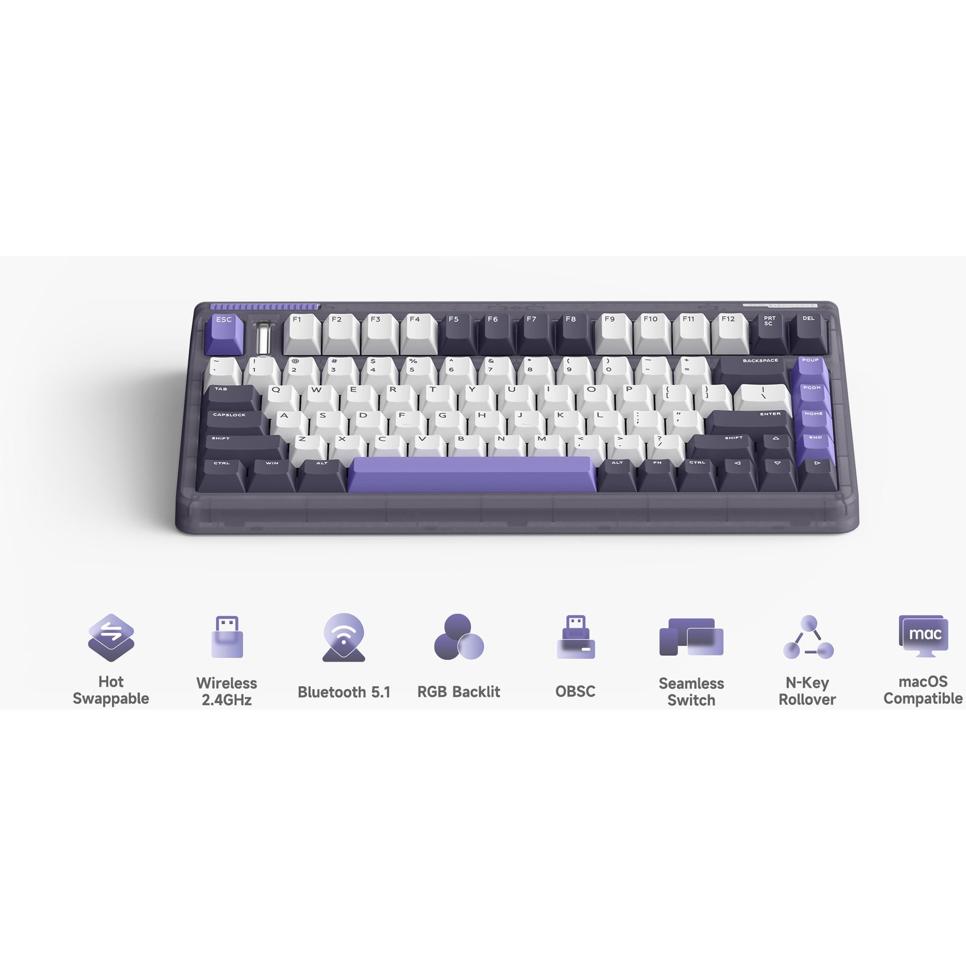 IQUnix OG80 Lavandin Wireless Mechanical Clavier