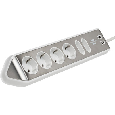 Brennenstuhl Estilo Corner Stop Contact 4 fois avec USB Charge Func