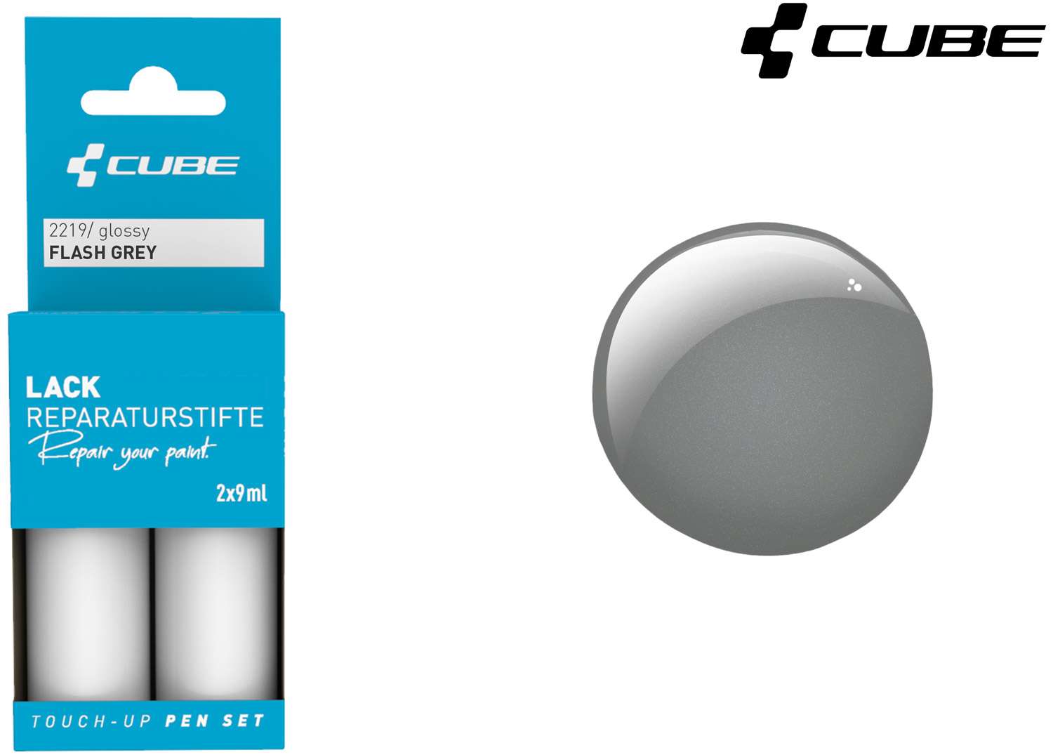 Set de stylos de retouche Cube flash flash gris