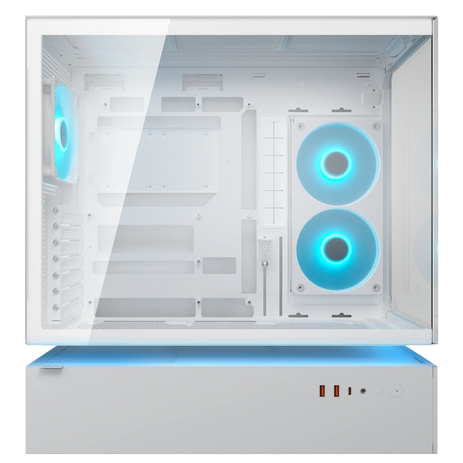 Boîtier tour midi Cougar cfv235 (blanc | 2x USB-A | 1x USB-C | RGB | verre trempé)