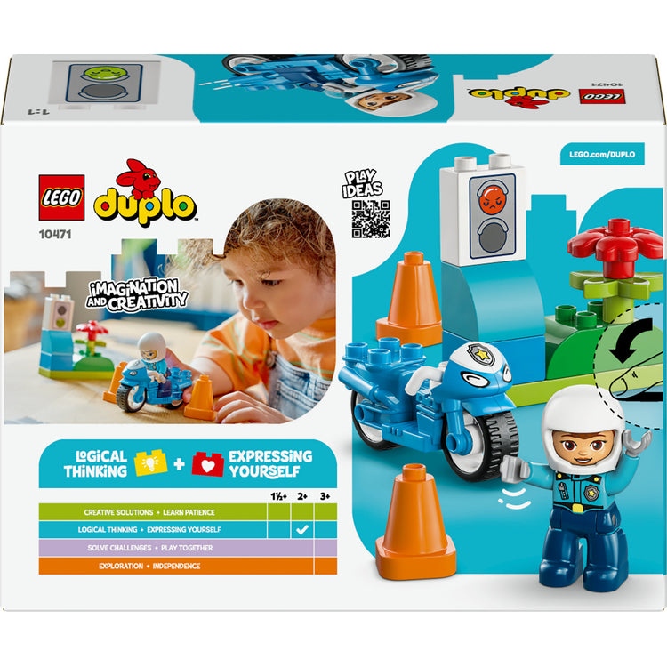 Lego 10471 Duplo Town moto de police bleue | 2 pièces