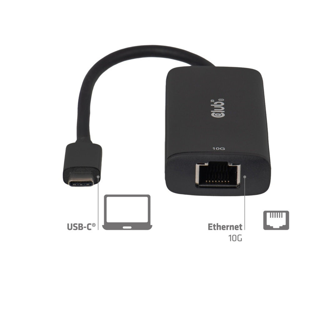 Adaptateur Ethernet Club 3D CAC-2531 USB-C vers RJ45 10G (noir)