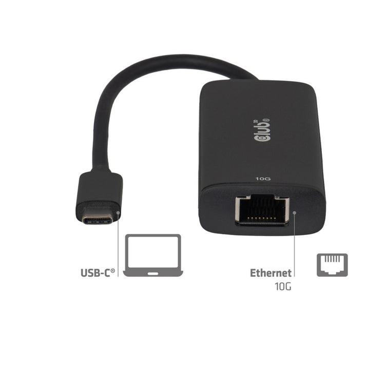 Adaptateur Ethernet Club 3D CAC-2531 USB-C vers RJ45 10G (noir)