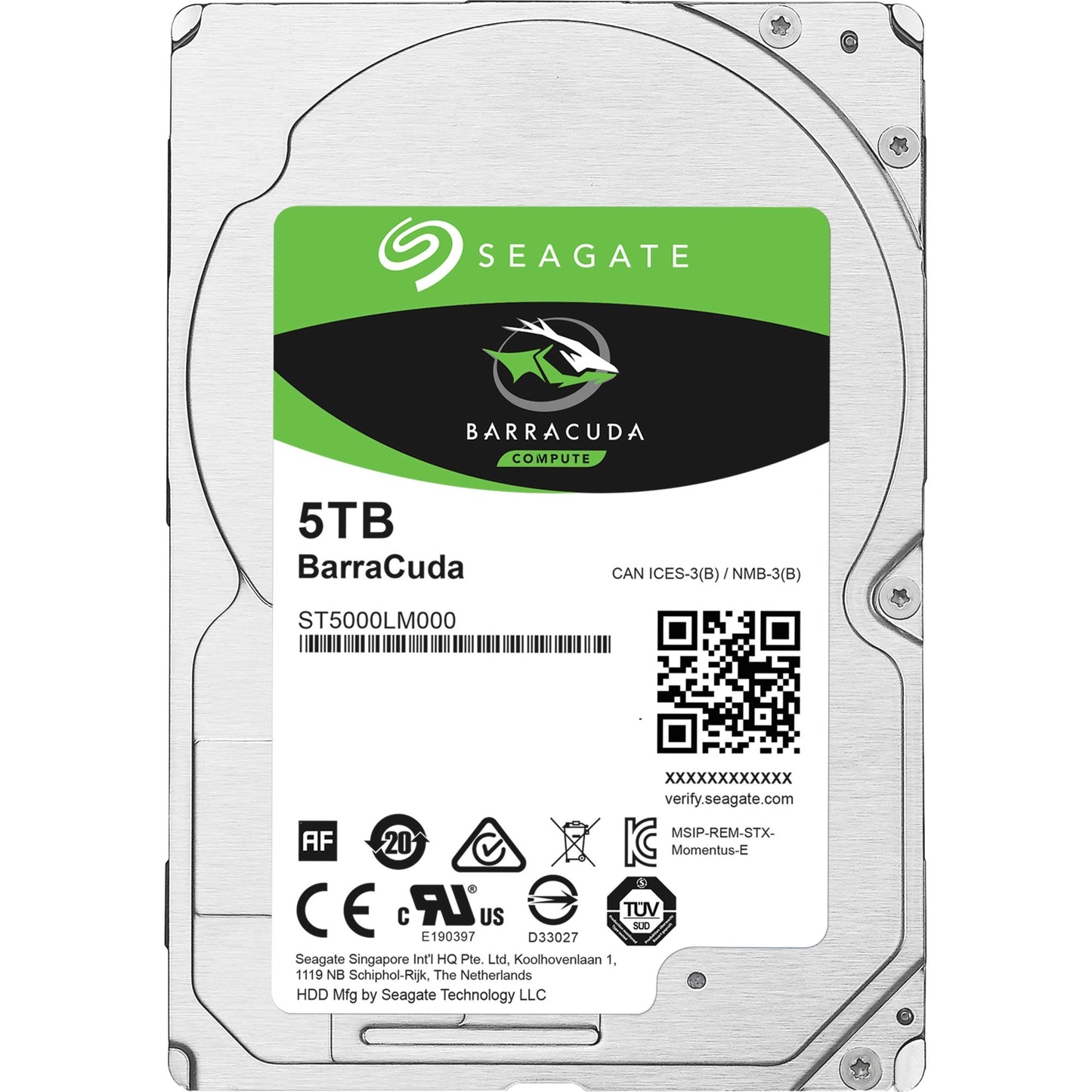 Disque dur Seagate Barracuda 5 To (ST5000LM000, SATA 600)