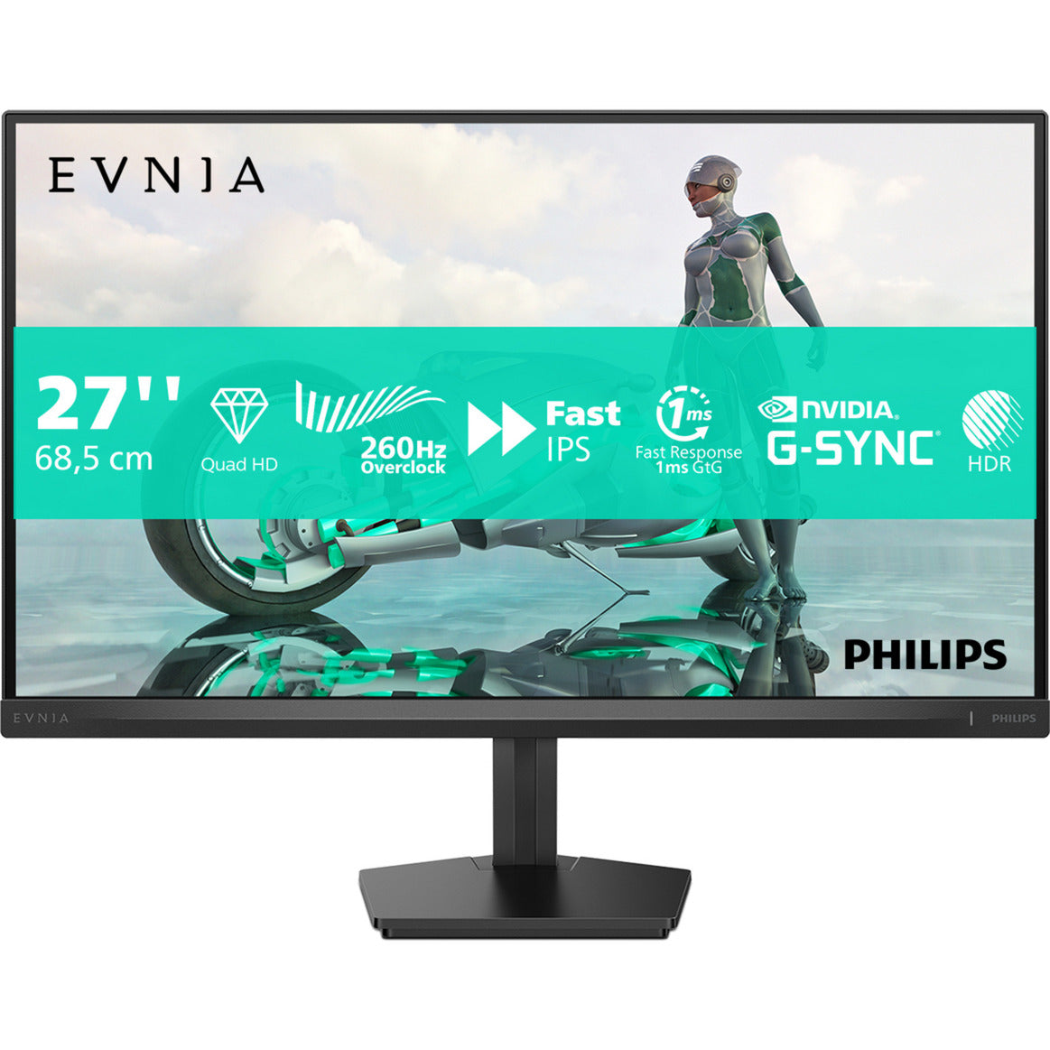 Moniteur de jeu Philips envia 27m2n3500pf 00 27 (noir, 2x HDMI, port d'affichage, 260 Hz)
