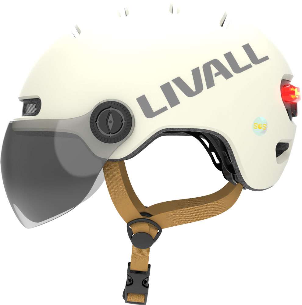Livall l23 - casque de vélo urbain à LED avec visière