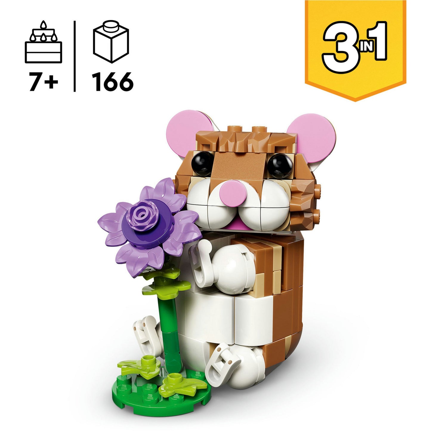 Lego 31376 créateur hamster mignon avec fleur | 2 pièces