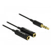 Dellock Cable Audio Splitter stéréo Jack mâle 3,5 mm> 2x s
